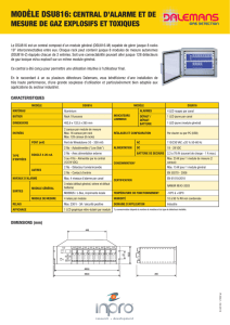 modèle dsu816: central d`alarme et de mesure de gaz