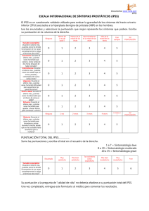 ESCALA INTERNACIONAL DE SÍNTOMAS PROSTÁTICOS (IPSS