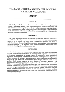 TRATADO SOBRE LA NO PROLIFERACION DE LAS ARMAS