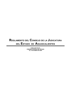 reglamento del consejo de la judicatura del estado de aguascalientes