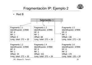 Fragmentación IP: Ejemplo 2