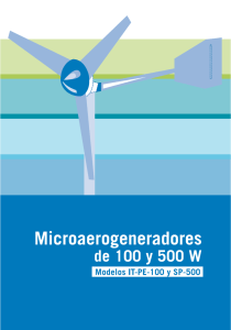 Microaerogeneradores de 100 y 500 W. Modelos IT-PE-100 y SP -500