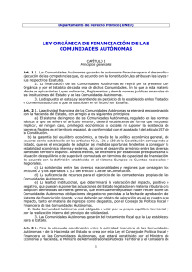 ley orgánica de financiación de las comunidades autónomas