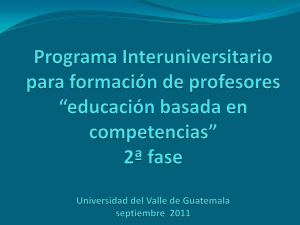 10. Formulación de competencias – Programa Interuniversitario