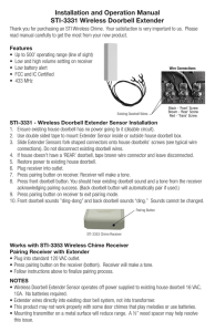 Installation and Operation Manual STI-3331 Wireless
