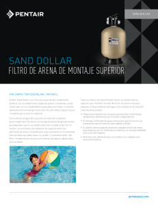 SAND DOLLAR FILTRO DE ARENA DE MONTAJE SUPERIOR