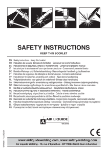 safety instructions - Air Liquide Welding