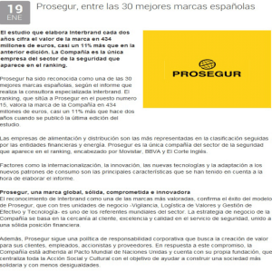 Presegur, entre las 30 mejores marcas españolas