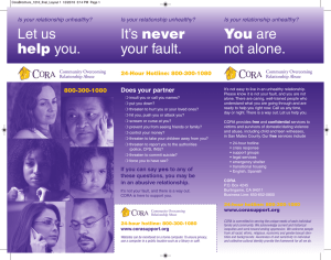 Let us help you. It`s never your fault. You are not alone.