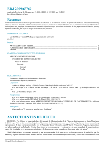 EDJ 2009/63769 Resumen ANTECEDENTES DE HECHO