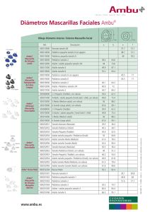 Diámetros Mascarillas Faciales Ambu®