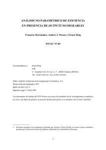 análisis no paramétrico de eficiencia en presencia de outputs