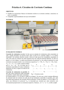 Práctica 6. Circuitos de Corriente Continua