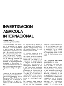 investigacion agricola internacional