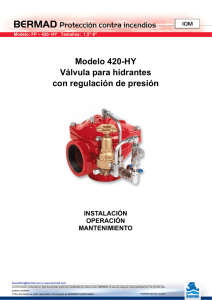 Modelo 420-HY Válvula para hidrantes con regulación de