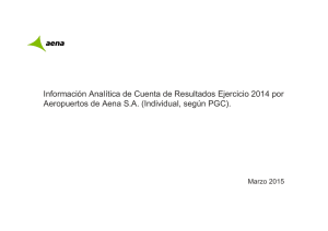 Información Analítica de Cuenta de Resultados Ejercicio 2014 por