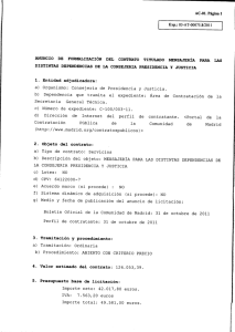 DISTINTAS DEPENDENCIAS DE LA CONSEJERIA PRESIDENCIA