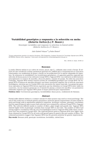 Variabilidad genotípica y respuesta a la selección en moha (Setaria