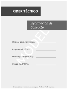 Anexo rider técnico 2016
