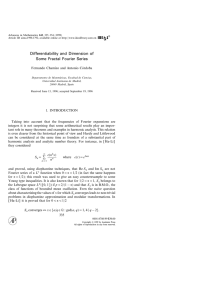 Differentiability and Dimension of Some Fractal Fourier Series