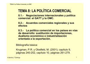 TEMA 8: LA POLÍTICA COMERCIAL
