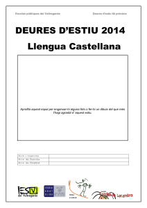 DEURES D`ESTIU 2014 Llengua Castellana