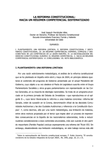 LA REFORMA CONSTITUCIONAL: HACIA UN RÉGIMEN