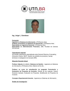 Ing. Jorge L. Grandoso - Universidad Tecnológica Nacional