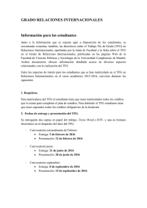 Sistema de evaluación de TFG del Grado en Relaciones