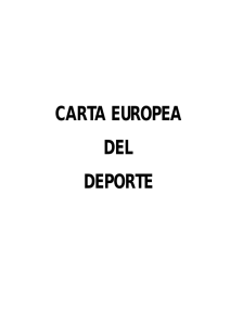 CARTA EUROPEA DEL DEPORTE