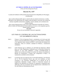 Ley de Facturacion Decreto 13-57