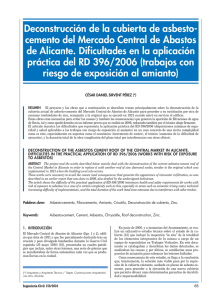 Deconstrucci&oacute;n de la cubierta de asbesto- cemento del