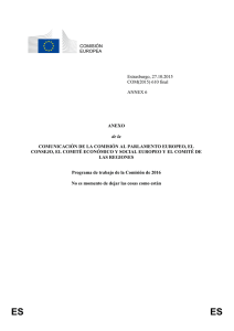 Anexo VI: Legislación que entrará en vigor en 2016