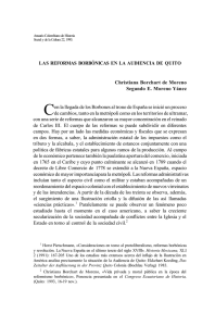 Reformas Borb&oacute;nicas en Quito: Historia Colonial