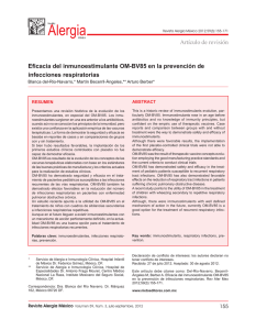 Artículo de revisión Eficacia del inmunoestimulante OM