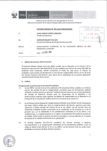 Compensaciones económicas de los funcionarios públicos