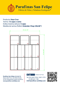 Producto:Vaso Cruz Tarima: 13 cajas x cama Estiba máxima (altura