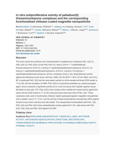 In vitro antiproliferative activity of palladium(II)