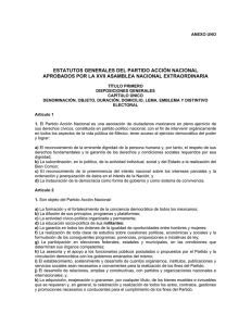 estatutos generales del partido acción nacional aprobados por