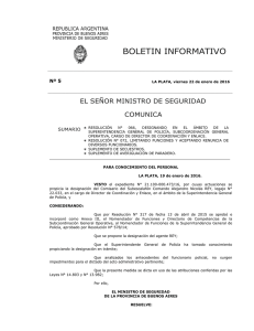 Nº 5 - Ministerio de Seguridad Provincia de Buenos Aires