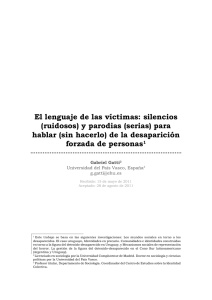 El lenguaje de las víctimas: silencios (ruidosos) y parodias (serias