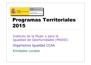 Programas Territoriales 2015