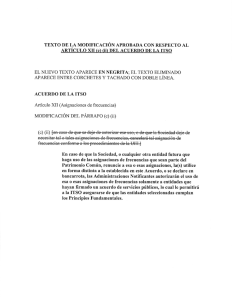 TEXTO DE LA MODIFICACIÓN APROBADA CON