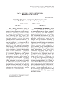 Mapeo genético y detección de QTLs en especies de Solanum.