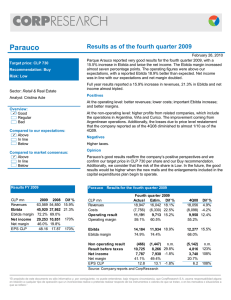 Result report 2009 - CorpBanca Inversiones