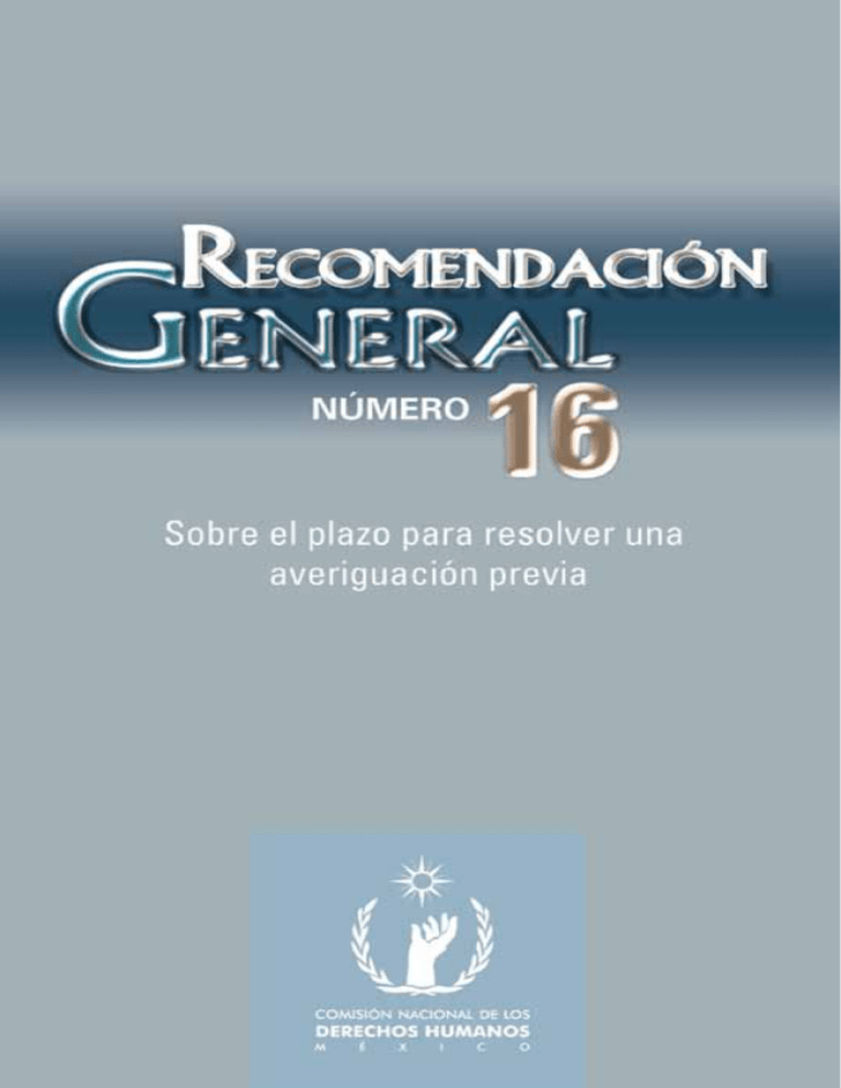 Recomendación General Número 16