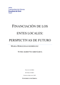 Financiación de los entes locales: perspectivas de futuro