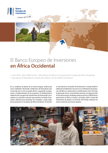 El Banco Europeo de Inversiones en África Occidental