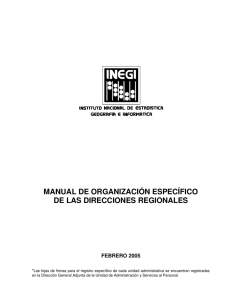 manual de organización específico de las direcciones regionales