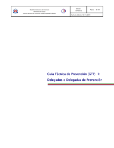 Guía Técnica de Prevención (GTP) 1